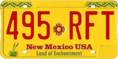 NM license plate 495RFT