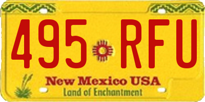 NM license plate 495RFU