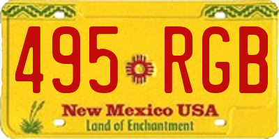 NM license plate 495RGB