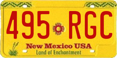 NM license plate 495RGC