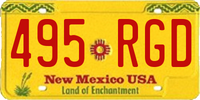 NM license plate 495RGD