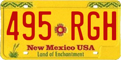 NM license plate 495RGH