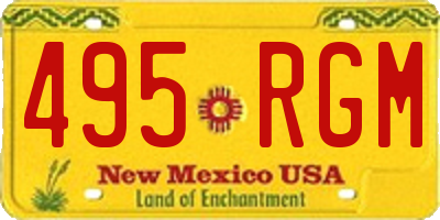 NM license plate 495RGM