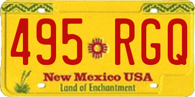 NM license plate 495RGQ