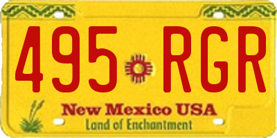 NM license plate 495RGR