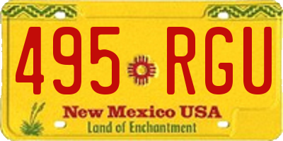 NM license plate 495RGU