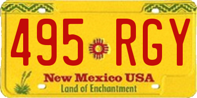 NM license plate 495RGY