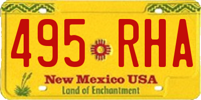 NM license plate 495RHA