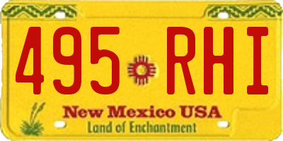 NM license plate 495RHI