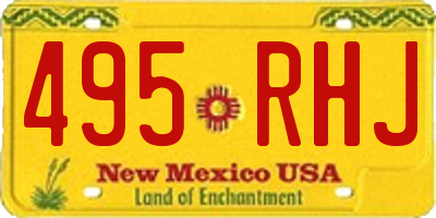 NM license plate 495RHJ