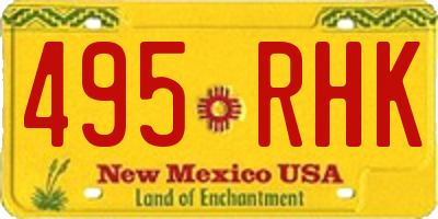 NM license plate 495RHK