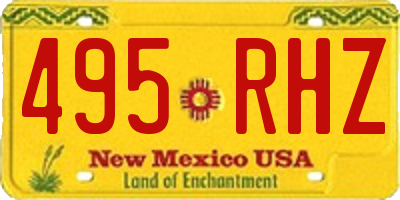 NM license plate 495RHZ
