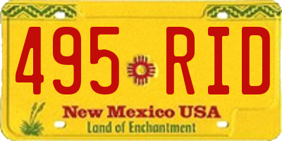 NM license plate 495RID