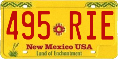 NM license plate 495RIE