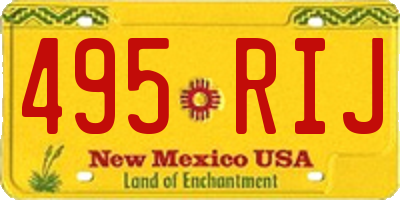 NM license plate 495RIJ
