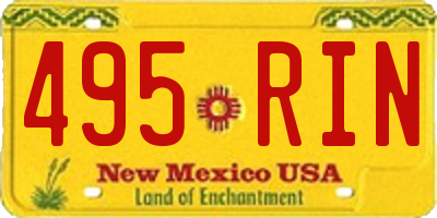 NM license plate 495RIN
