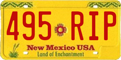 NM license plate 495RIP
