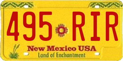NM license plate 495RIR