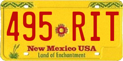NM license plate 495RIT