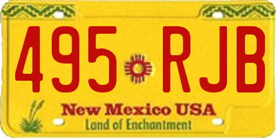 NM license plate 495RJB
