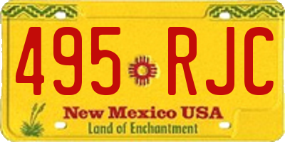 NM license plate 495RJC