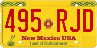 NM license plate 495RJD