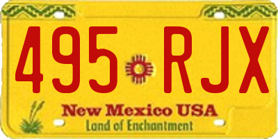 NM license plate 495RJX