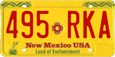NM license plate 495RKA