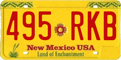 NM license plate 495RKB