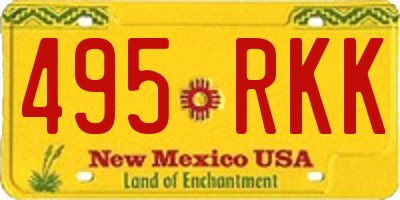 NM license plate 495RKK