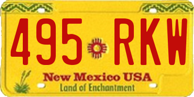 NM license plate 495RKW