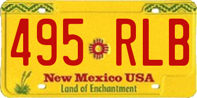 NM license plate 495RLB