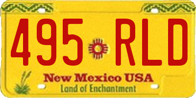 NM license plate 495RLD
