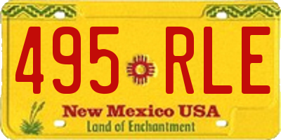 NM license plate 495RLE