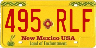 NM license plate 495RLF