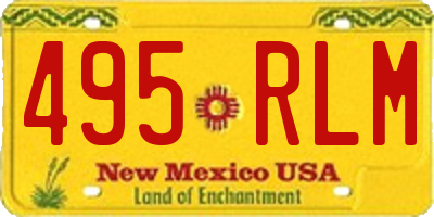 NM license plate 495RLM