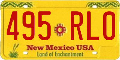 NM license plate 495RLO