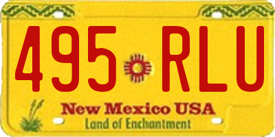 NM license plate 495RLU