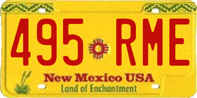 NM license plate 495RME