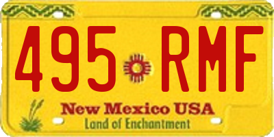 NM license plate 495RMF