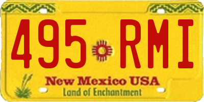 NM license plate 495RMI
