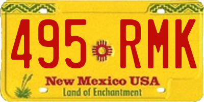 NM license plate 495RMK