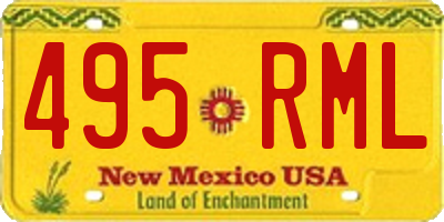 NM license plate 495RML