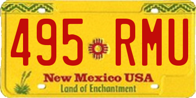 NM license plate 495RMU