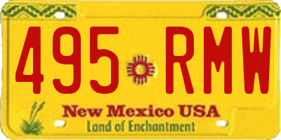 NM license plate 495RMW