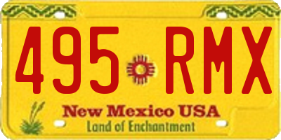 NM license plate 495RMX