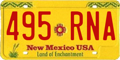 NM license plate 495RNA