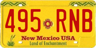 NM license plate 495RNB