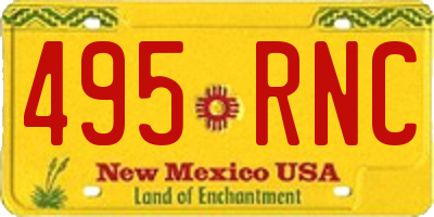 NM license plate 495RNC