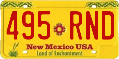 NM license plate 495RND